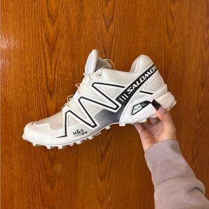Salomon White and Black Speedcross 3 Trail Running shoes